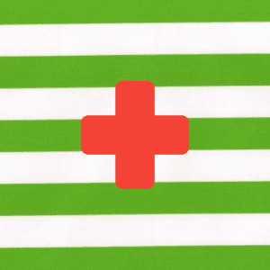 Green stripes red cross